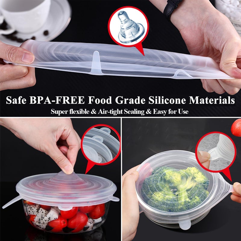 Adpartner Silicone Can Lids (10 Pack, All 2.6'' Diameter), Reusable Silicone Stretch Lids for Pet Food Cans, BPA-free Seal Can Covers for Yogurt Jars Soda Regular Mason Jars Canned Pet Foods - Image 4